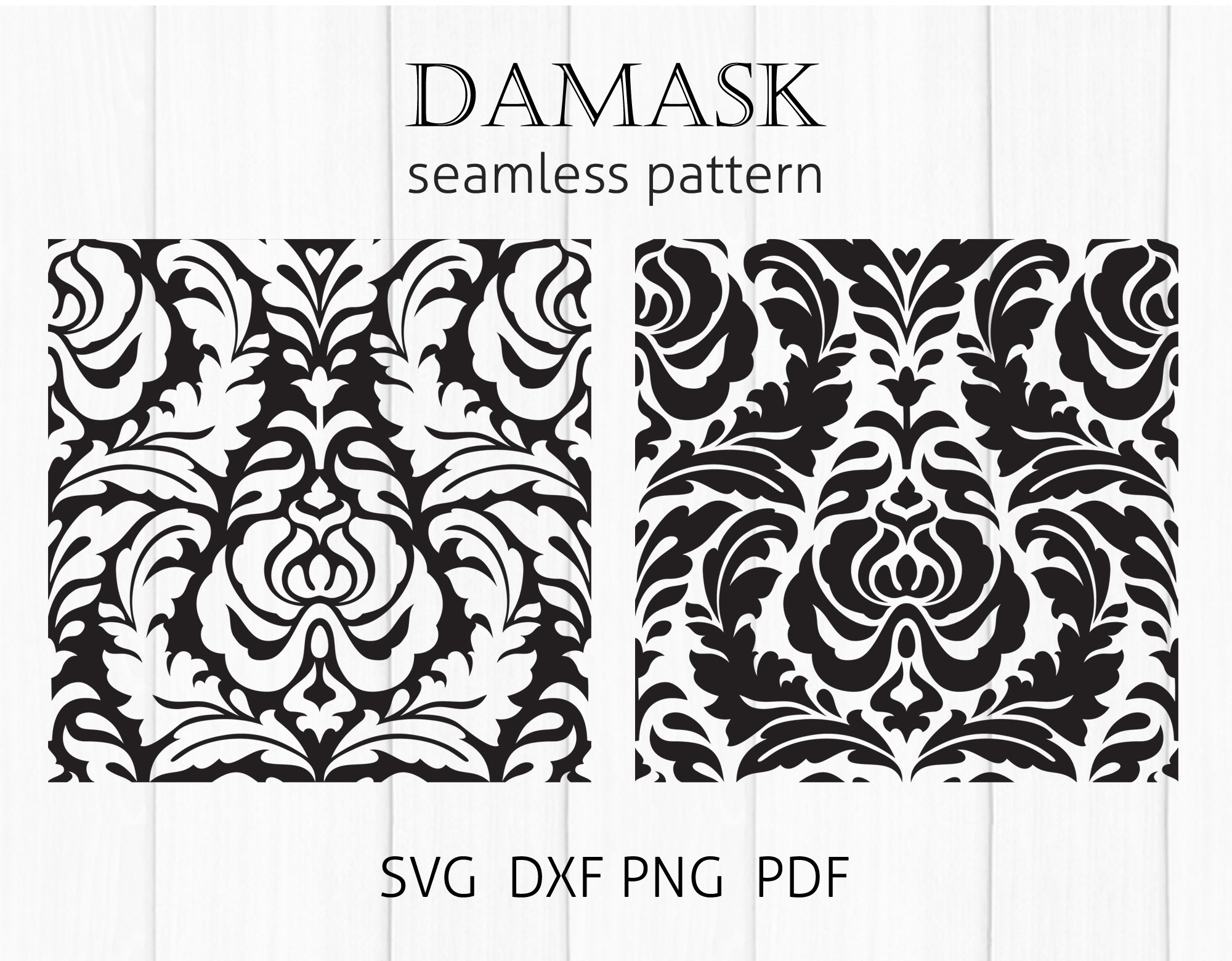 Damask Seamless Pattern SVG Cut Files for Cricut | Etsy