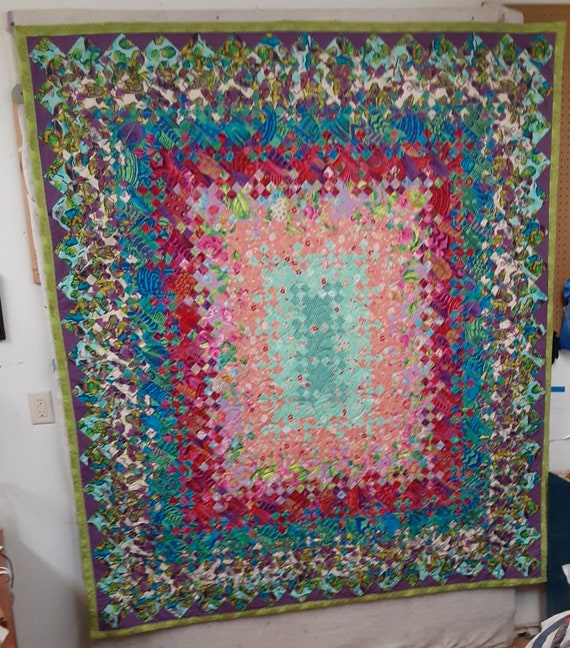 Blooming 9 Patch Quilt Etsy