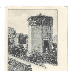 Grecia Greca Poste Stazionarie Atene La Torre delle Ali Horologion di Kyrrhestes 1912-1913 Cartolina