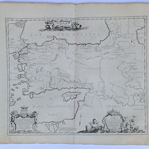 1652 Tabula Itineris Decies Mille Graecorum sub Cyro Mappa Turchia