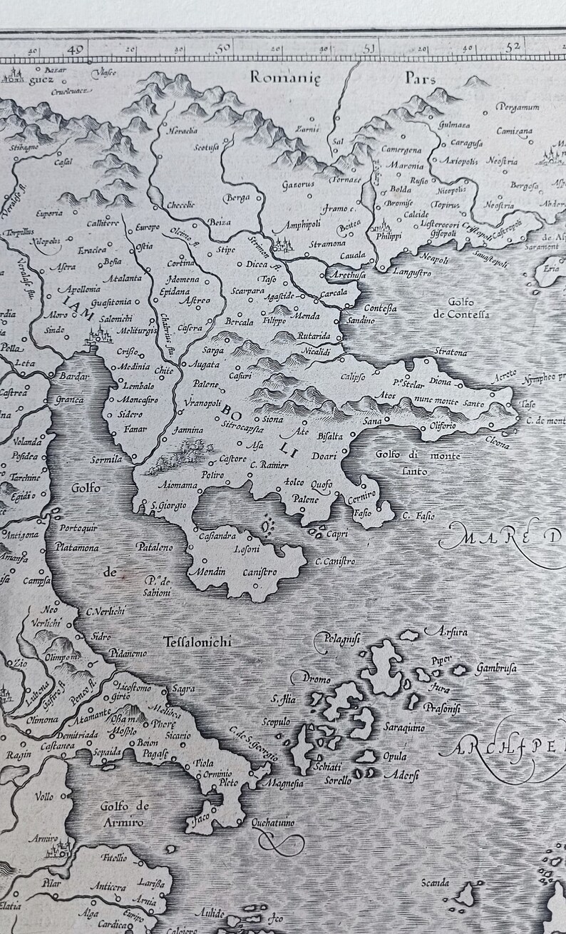 Map of Macedonia Epirus Et Achaia by Gerard Mercator 1606 - Etsy