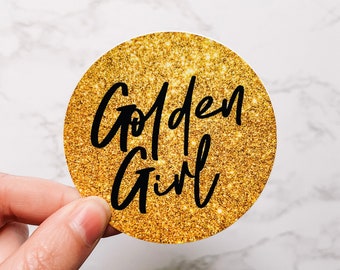 Golden Girl Sticker, Laptop Sticker, Notebook Sticker.