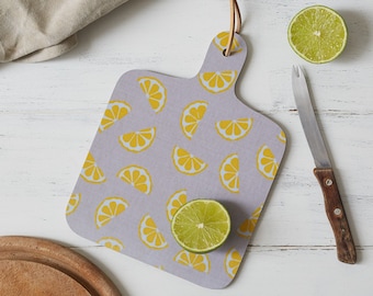 Chopping Board Lemons Fruit Cocktails Food Kitchen Gift Housewarming