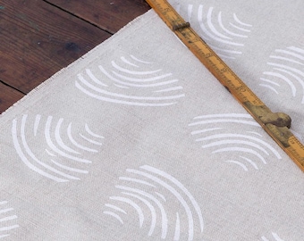 Clams Shells Seaside Linen Fabric
