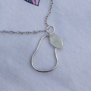 Sterling silver Pear Charm Necklace
