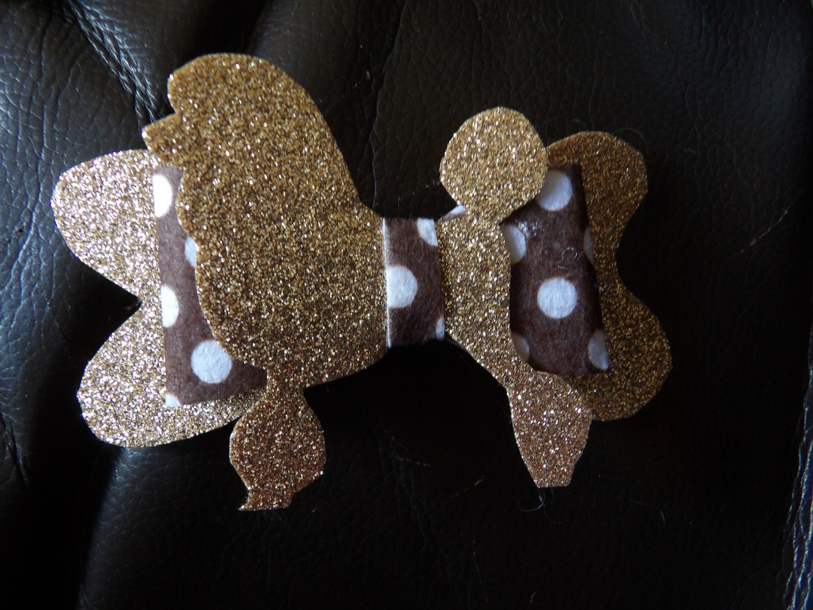 POODLE glitter felt hair bow clip dog hair clip childs hair Etsy