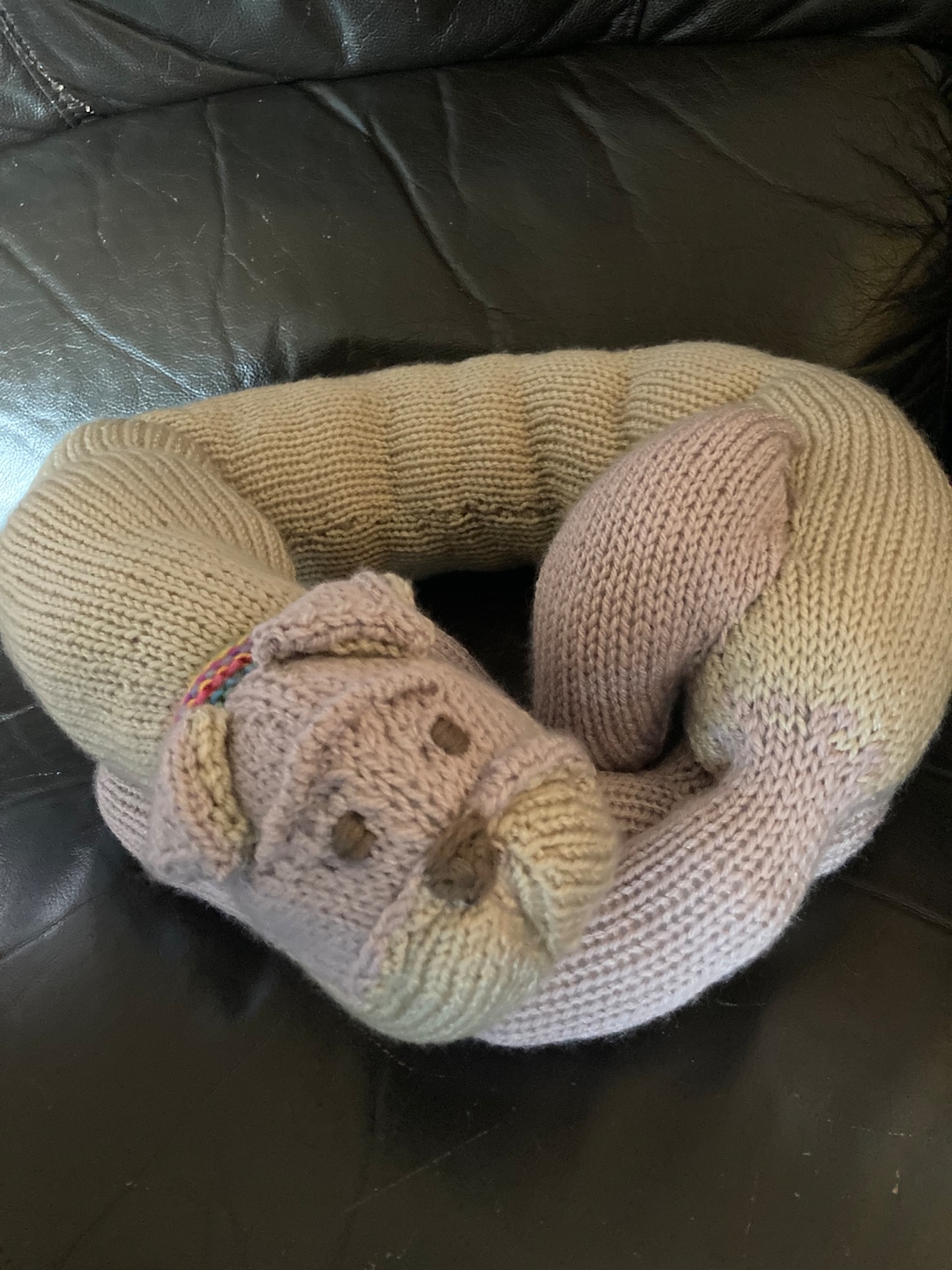 Frank the Pug Knitting Pattern Pdf Easy Long Draught Excluder / Draft Dodger, Long, Cute, Knit