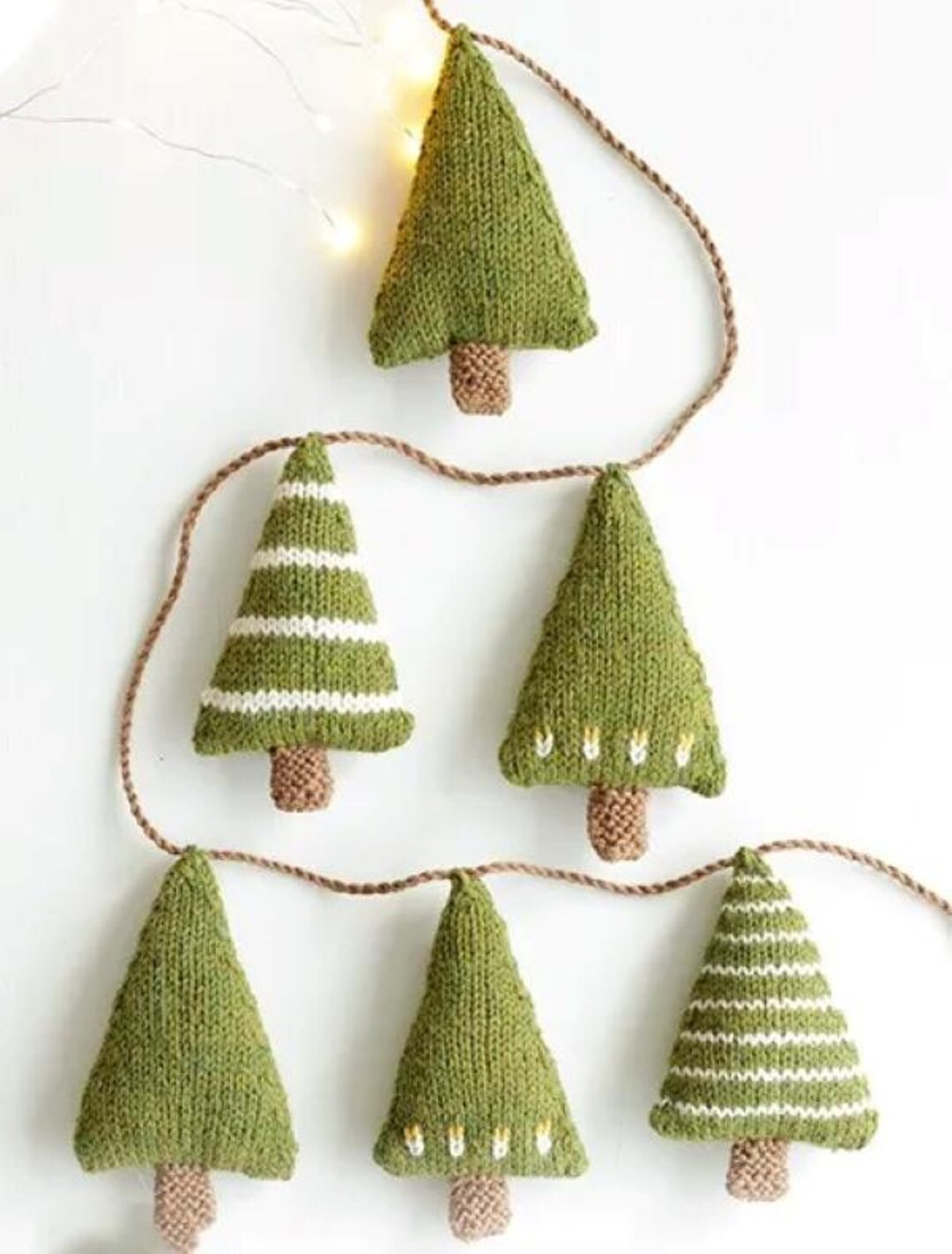Christmas Tree Knitting Pattern Festive Bunting Length 54 Christmas