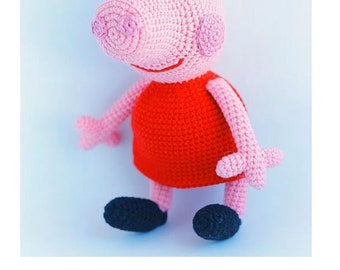 Patrón de crochet PDF - Patrón de crochet de juguete Peppa Pig - Descarga instantánea PDF ¡Solo en INGLÉS!