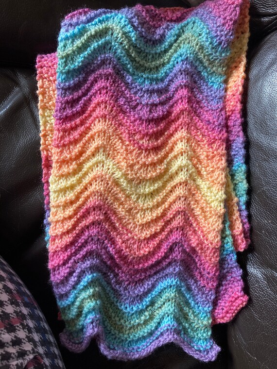 wavy scarf knitting pattern