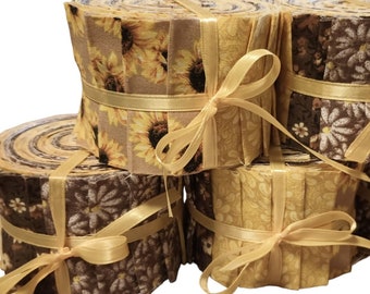 Rollo de gelatina amarillo/marrón "Girasol". 20 tiras