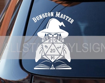 DUNGEON MASTER Vinyl Car Decal / Dungeons & Dragons