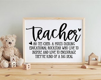 Teacher Definition - Vinyl Lettering - Teacher Appreciation Craft Decals