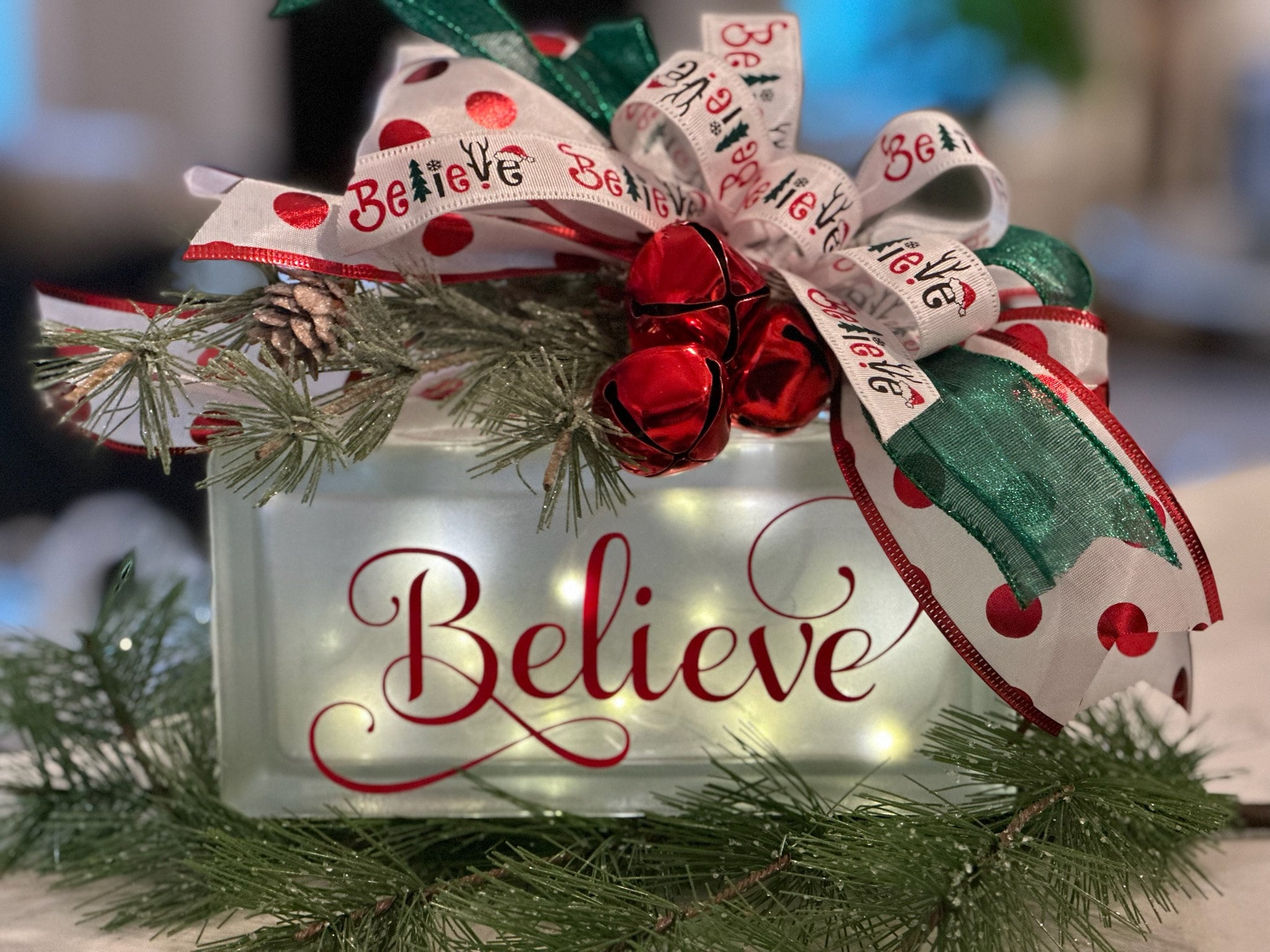 Believe wooden christmas blocks 2025