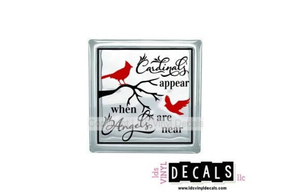 Cardinals Appear When Angels Are Near Memorial Vinyl Etsy