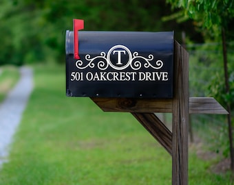 Mailbox Decal | VINYL DECAL | Mailbox Address | Mailbox Number Vinyl Stickers | Mailbox | Custom Mailbox Decal | Monogram Mailbox Design