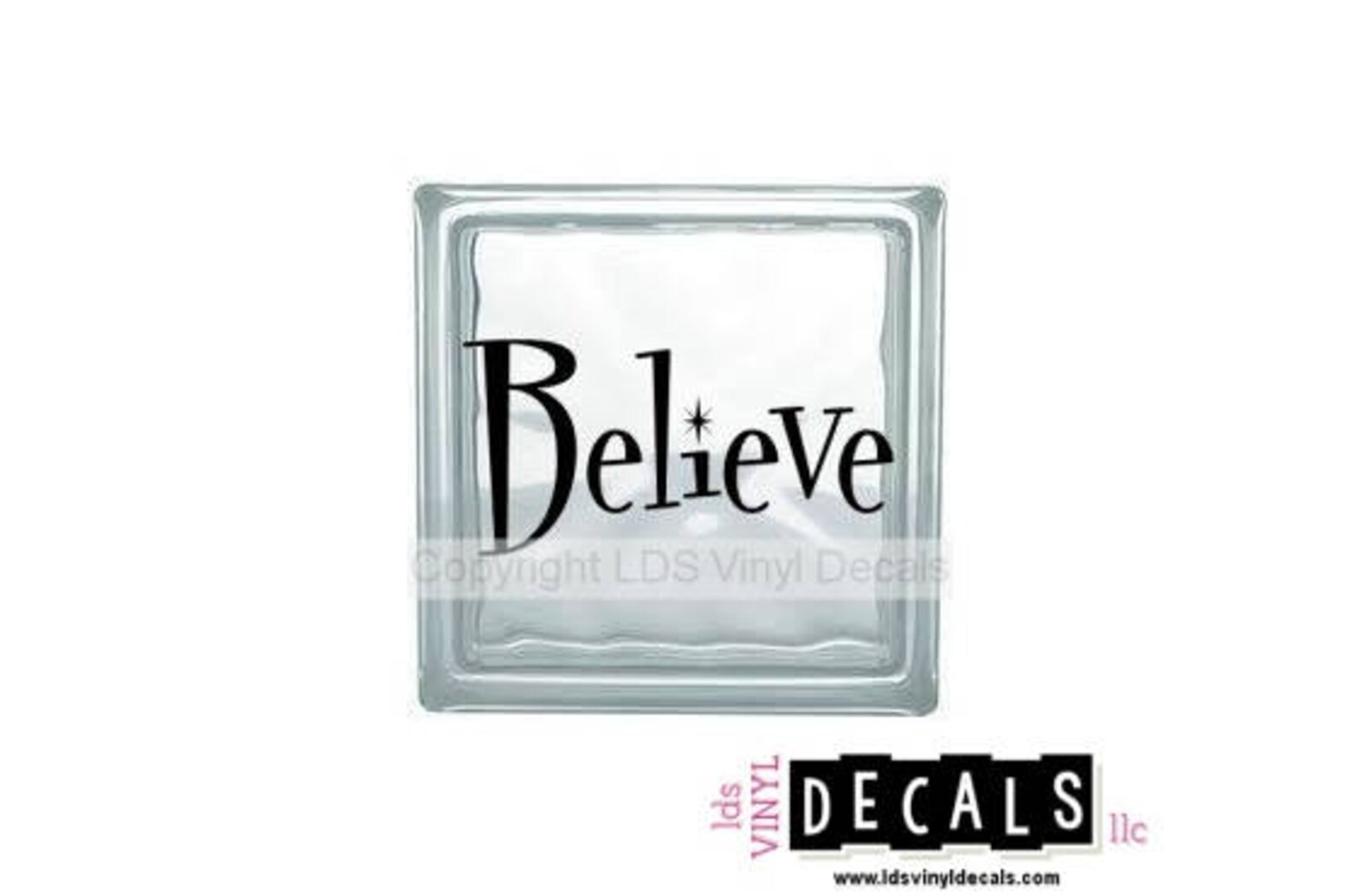Believe Christmas Vinyl Lettering for Glass Blocks Craft Etsy