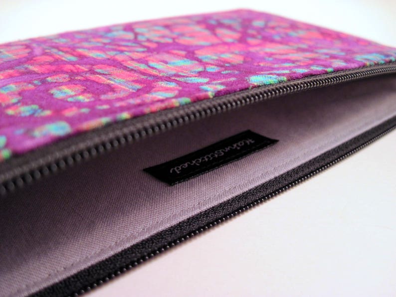 Gadget Bag Purple Plaid Colorful Zipper Pouch Pencil Case Make Up Bag Pencil Pouch