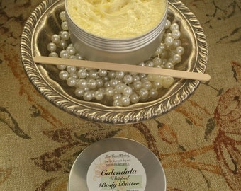 Calendula Whipped Body Butter - Organic Calendula Infused Body Whipped Body Butter - 3.5 oz. - Reiki Infused