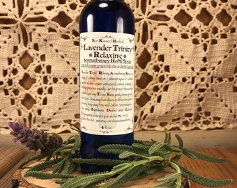 Lavender Trinity -  Aromatherapy Relaxing Home Spray - 4 oz. Fine Mist Spray - Reiki Infused