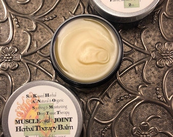 Muscle & Joint Therapy Balm - Herbal Infused Therapy Balm- 2oz - Reiki Infused