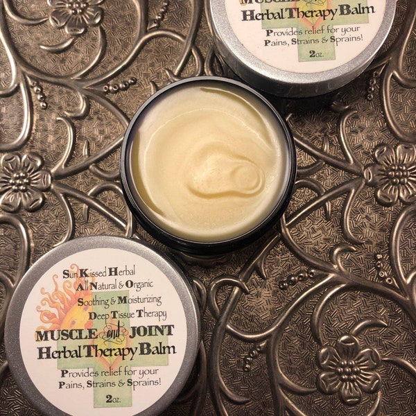 Muscle & Joint Therapy Balm - Herbal Infused Therapy Balm- 2oz - Reiki Infused