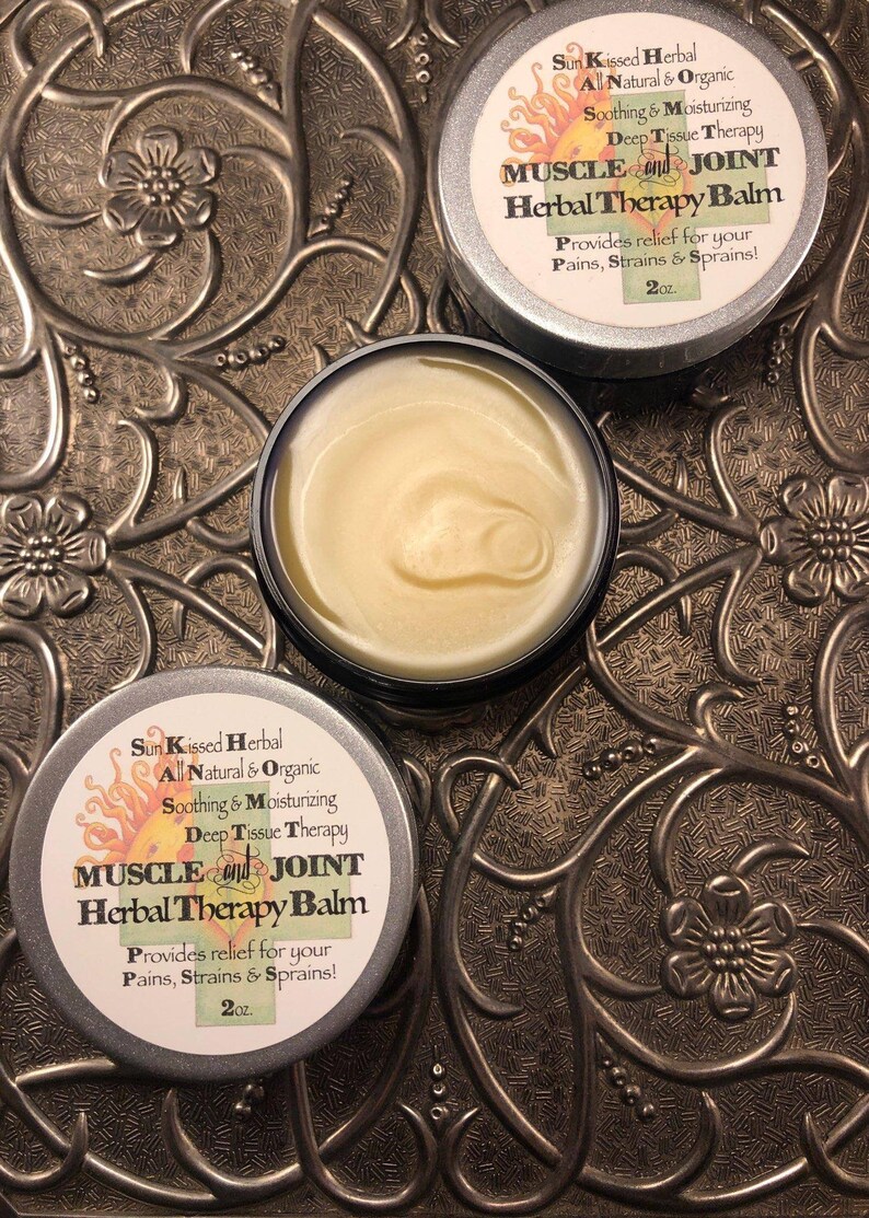 Muscle & Joint Therapy Balm Herbal Infused Therapy Balm 2oz Reiki Infused image 1