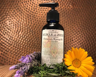 Muscle & Joint - Herbal Infused Body Oil - Moisturizing - Vegan *Reiki Infused