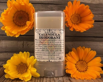 Calendula & Diatomaceous Earth Deodorant .50 oz - Organic - Herbal Infused - Reiki Infused