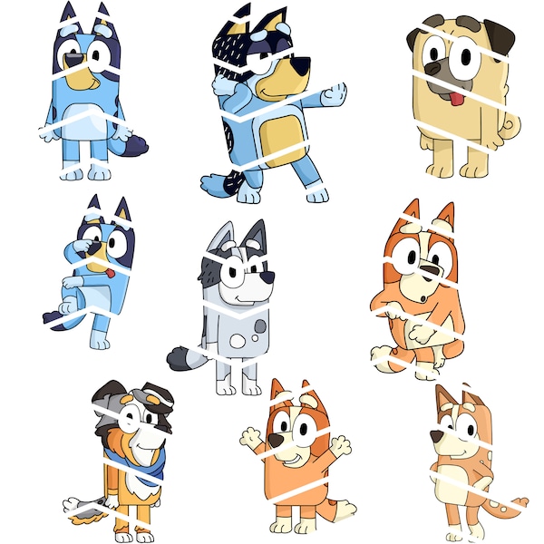 Bluey Family Png, Bluey Friends Png, Bluey Png, Bluey Birthday Png, Bingo Png, Bluey Family Png, Bluey and friends Png, digital download
