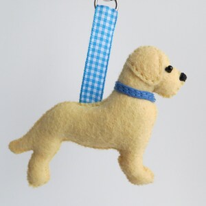 Golden Labrador Retriever Hand Sewn Felt Dog Bag Charm image 5