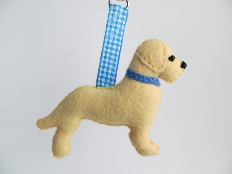 Golden Labrador Retriever Hand Sewn Felt Dog Bag Charm image 5