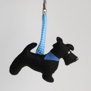 Scottish Terrier Hand Sewn Felt Dog Bag Charm image 2