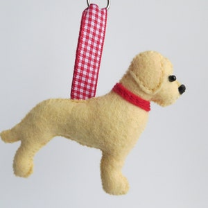 Golden Labrador Retriever Hand Sewn Felt Dog Bag Charm image 4