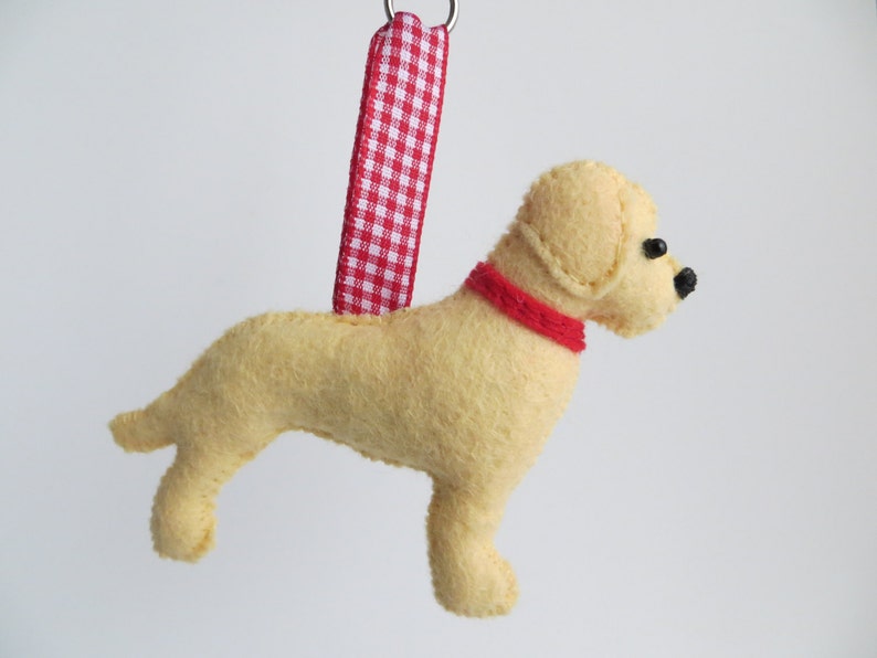 Golden Labrador Retriever Hand Sewn Felt Dog Bag Charm image 4