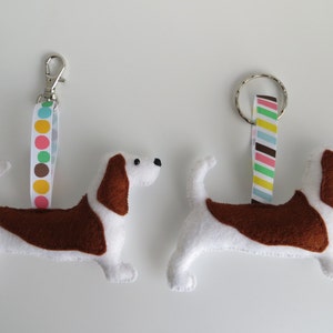 Basset Hound Hand Sewn Felt Dog Bag Charm image 4