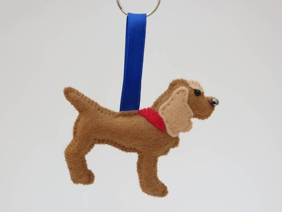 Golden Cocker Spaniel Hand Sewn Felt Dog Keyring Etsy UK