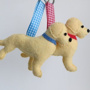 Golden Labrador Retriever Hand Sewn Felt Dog Bag Charm image 3