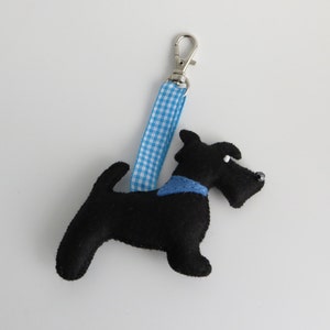 Scottish Terrier Hand Sewn Felt Dog Bag Charm image 3