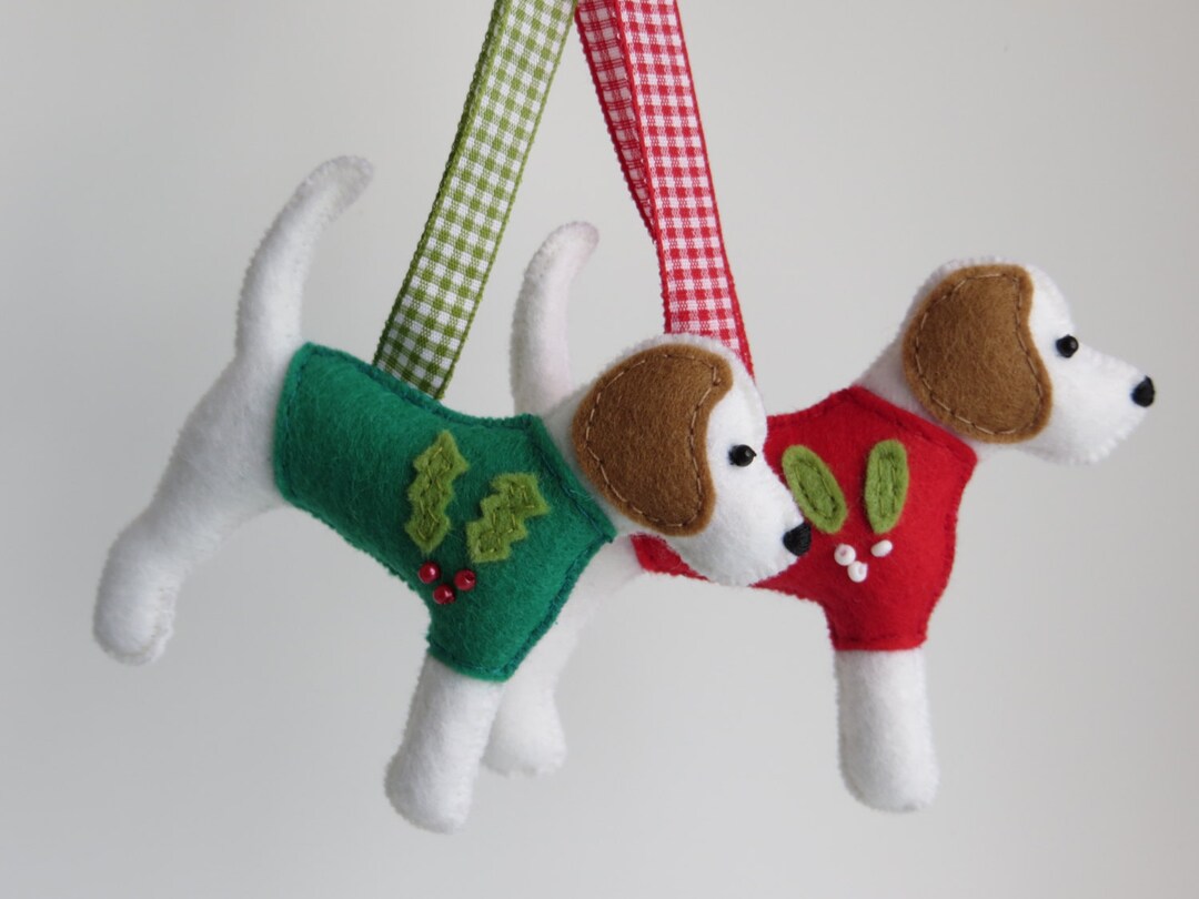 Beagle Hand Sewn Felt Dog Christmas Tree Ornament Etsy UK