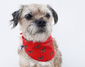 Red Border Terrier Print Dog Bandana