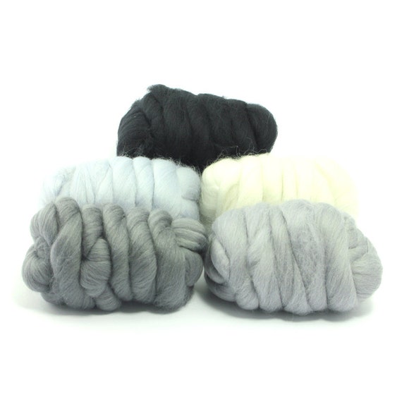 100g DYED MERINO WOOL TOP ASH LIGHT GREY DREADS 64/'s SPINNING FELTING ROVING
