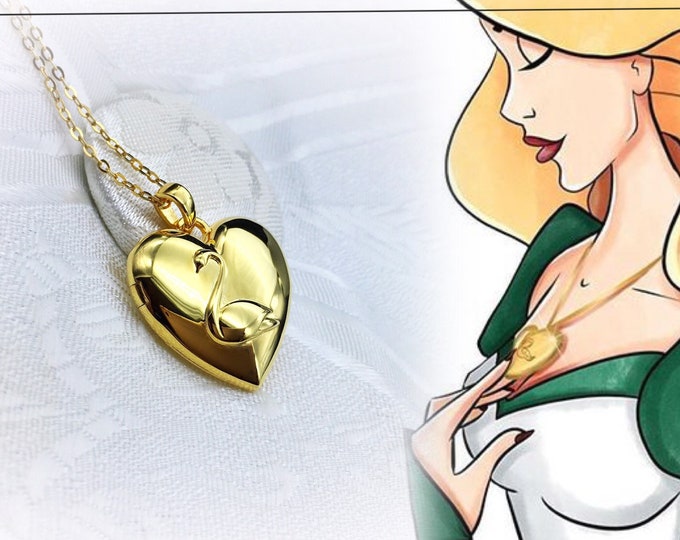 Collier Pendentif Swan Lake Odette - Argent 925 - Zircon Bleu
