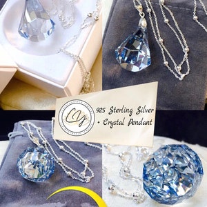 Serenity Crystal Necklace 925 Sterling Silver + Crystal Pendant