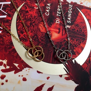 Three Entwined Circles Necklace - Protection Talisman - Twisted Rings - Stainless Steel - Small Version - Starborn North Star