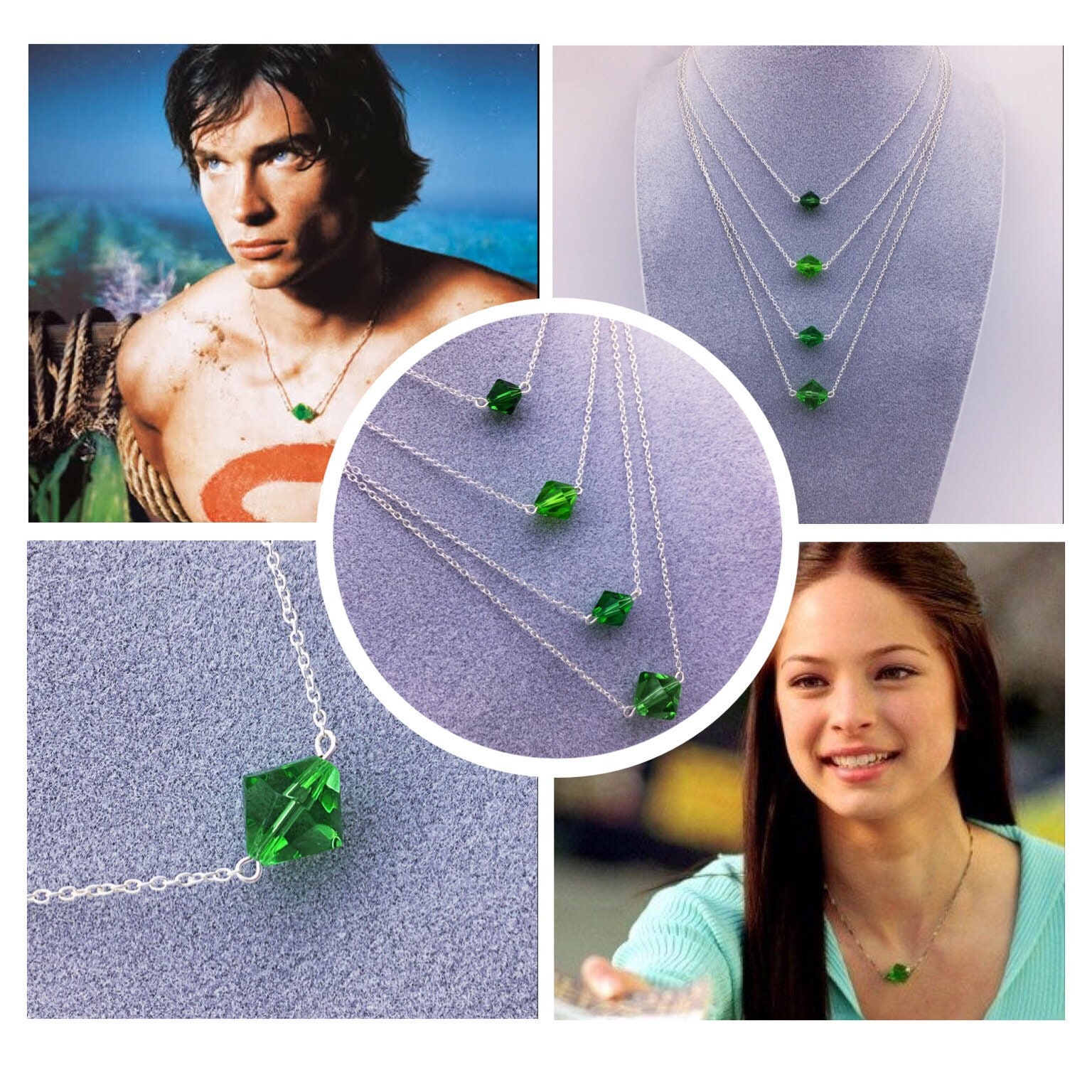 Lana Lang Kryptonite Crystal Necklace - Smallville Inspired