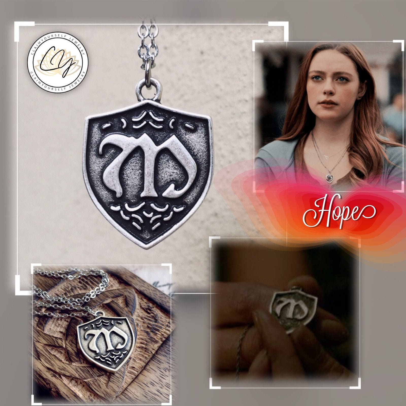 Legacies Hope Necklace Mikaelson Family Crest Pendant The Etsy