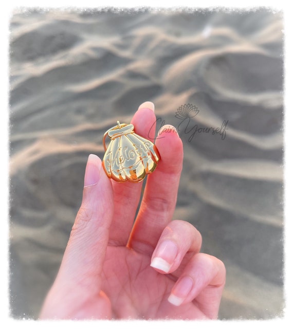 Seashell Locket Necklace Pink Coral Bead Sea Star Gold Sea Shell Pendant  Necklace Ocean Beach Jewelry Ariel Melody Mermaid Boho Wedding Gift - Etsy