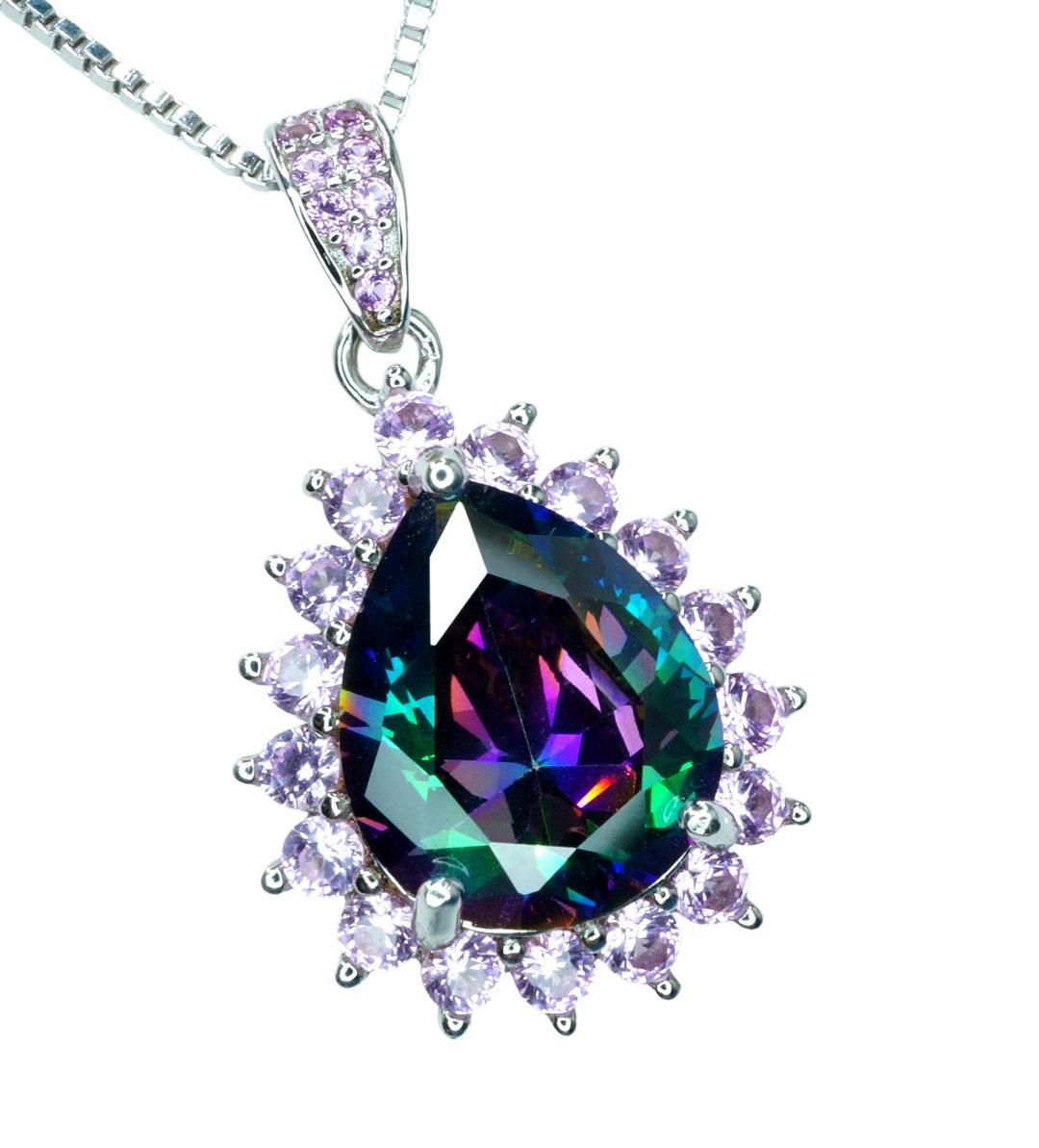 Topaz & Tourmaline Stardust Pendant Necklace main image 1