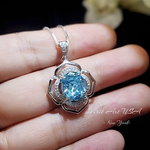 3.07CT Aquamarine Heart Gemstone Charm Pendant & Necklace 14K Yellow Gold 3.07CT Aquamarine Heart Gemstone Charm Pendant & Necklace 14K Yellow Gold